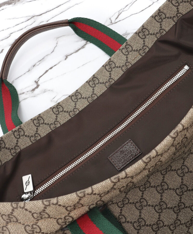 Gucci GG Tender Medium Tote Bag 763287 Dark Coffee